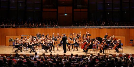 Schulorchester beim Tonhallenkonzert
