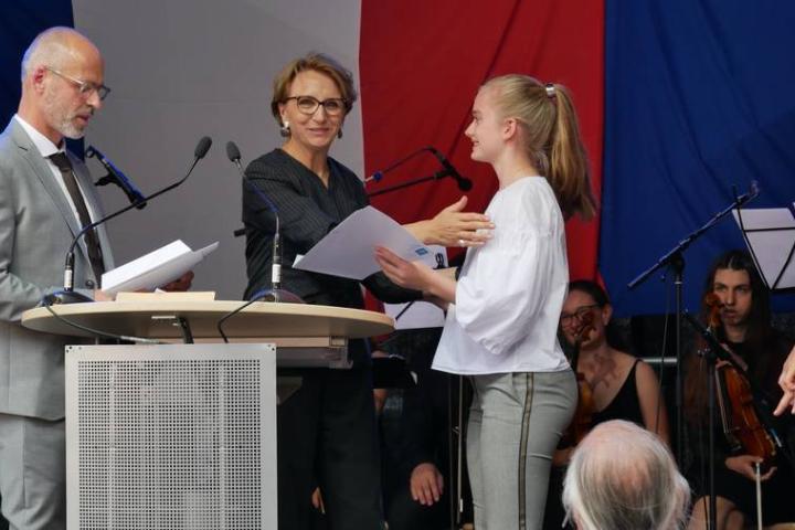 Bei der Preisverleihung