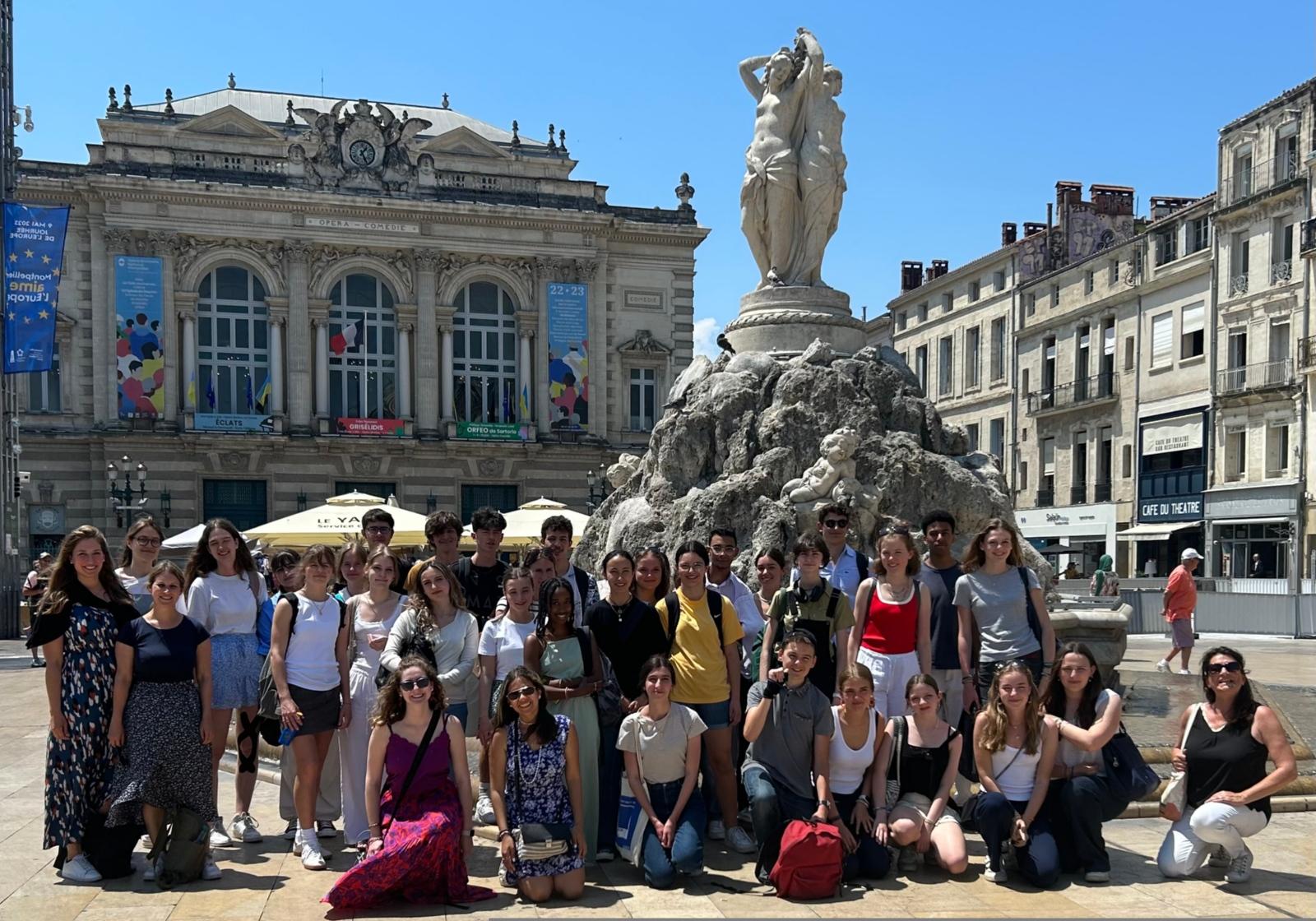 Die erste Schülergruppe zu Gast in Montpellier