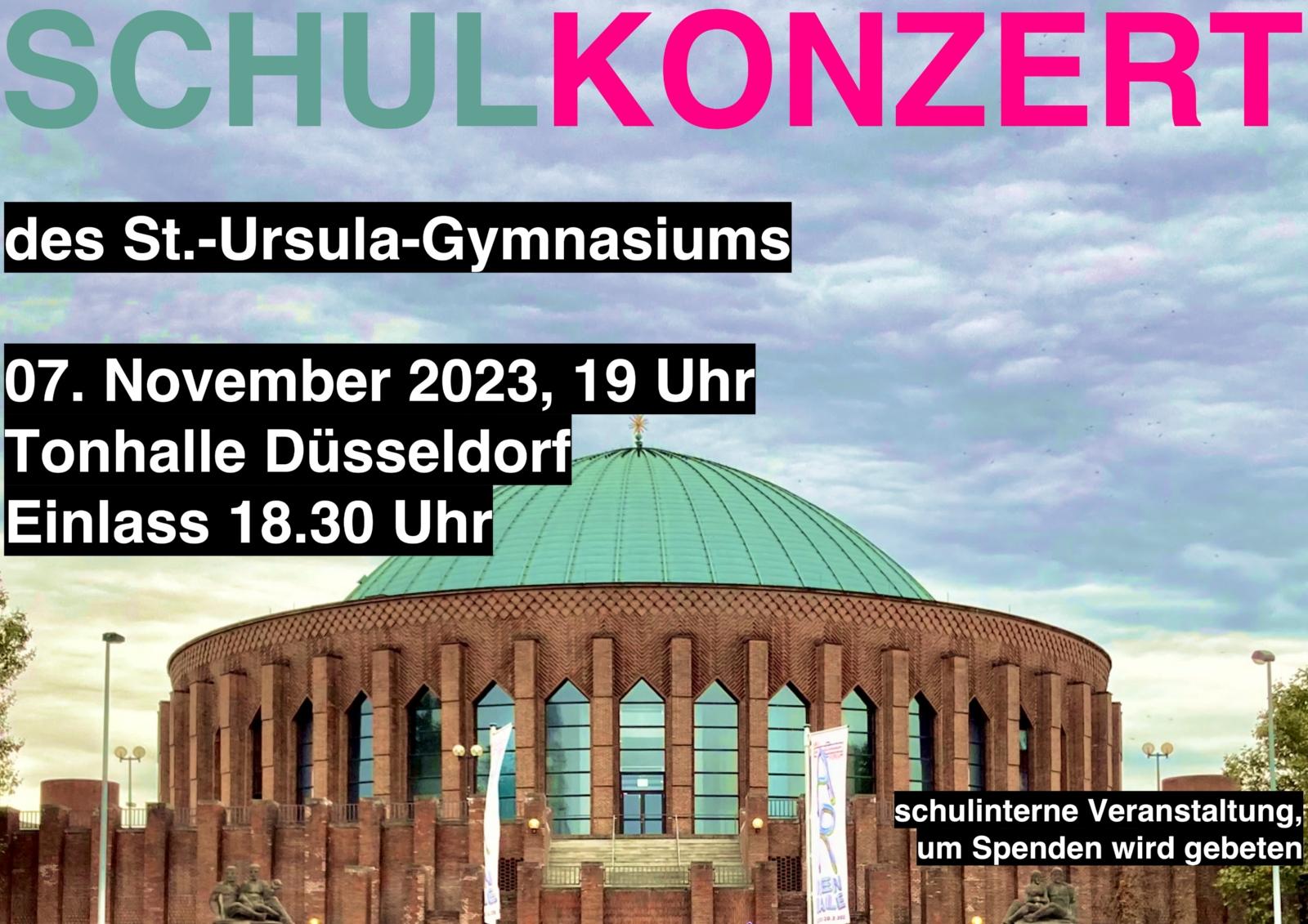 Plakat zum Schulkonzert am 07.11.23