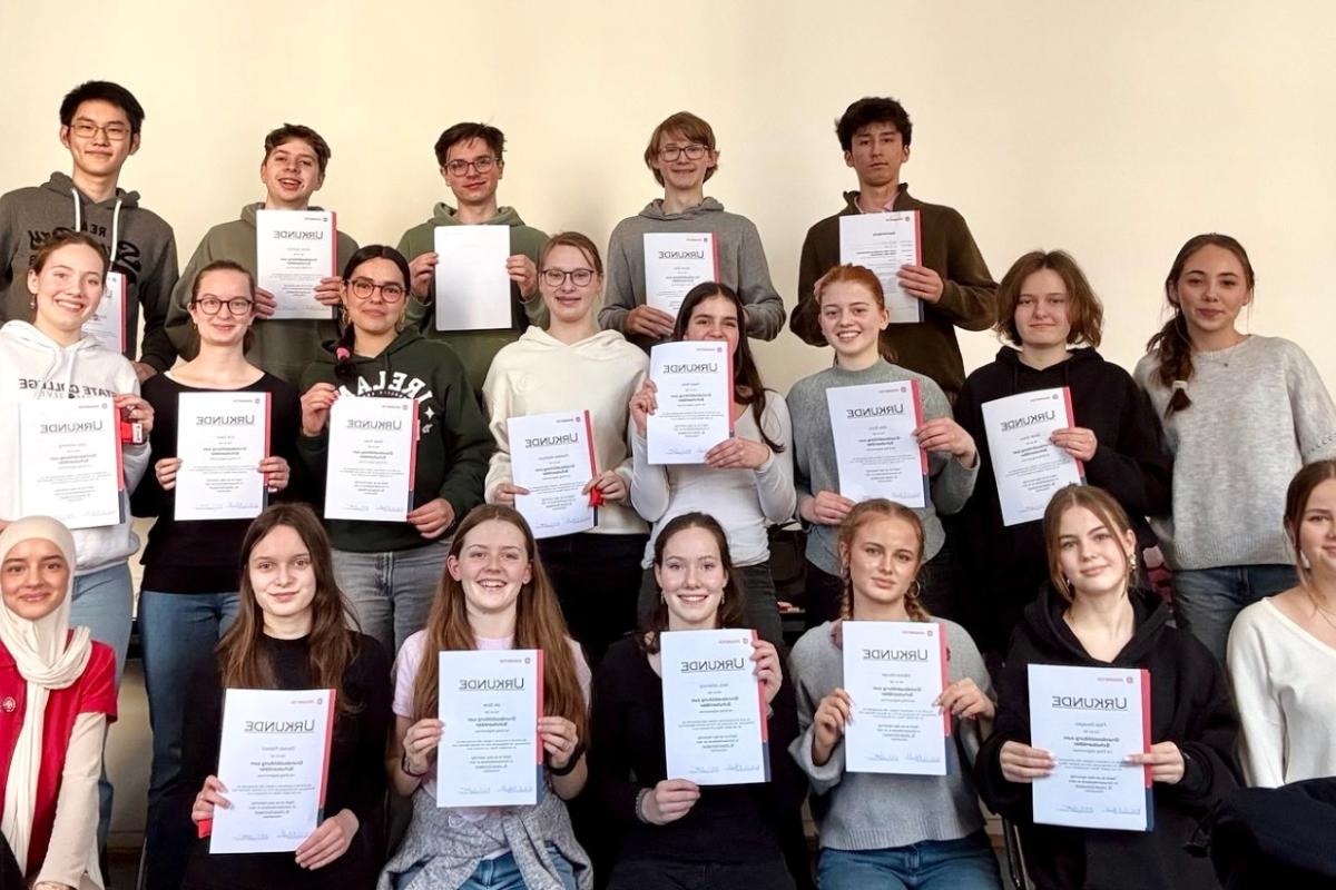 Unsere neuausgebildeten Schulsanitäterinnen und Schulsanitäter