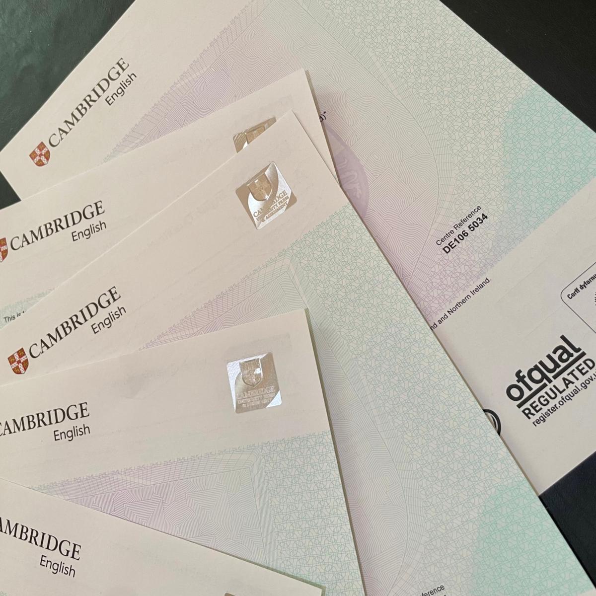 Congratulations to our Cambridge Certificate students – erfolgreiche  Teilnahme unserer Schülerinnen und Schüler!