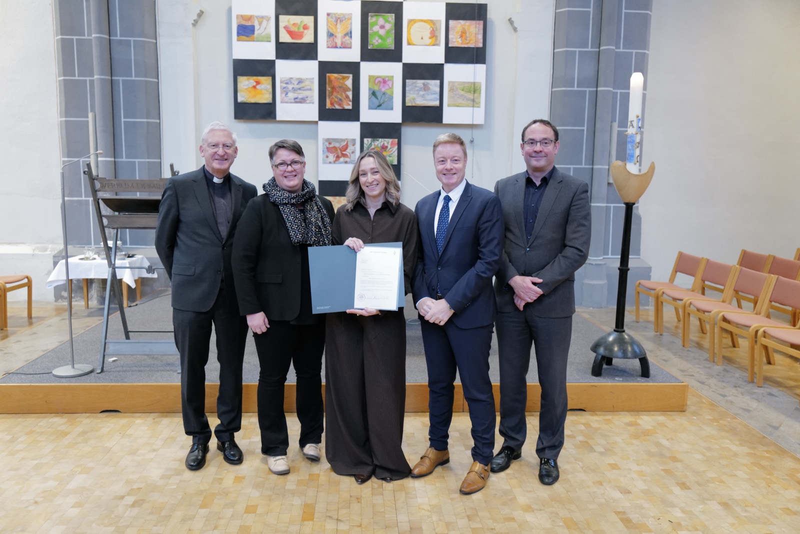 v.l.n.r: Stadtdechant Frank Heidkamp, Ursula Pohlen, Claudia Schlösser, Thomas Pitsch, Carsten Gier